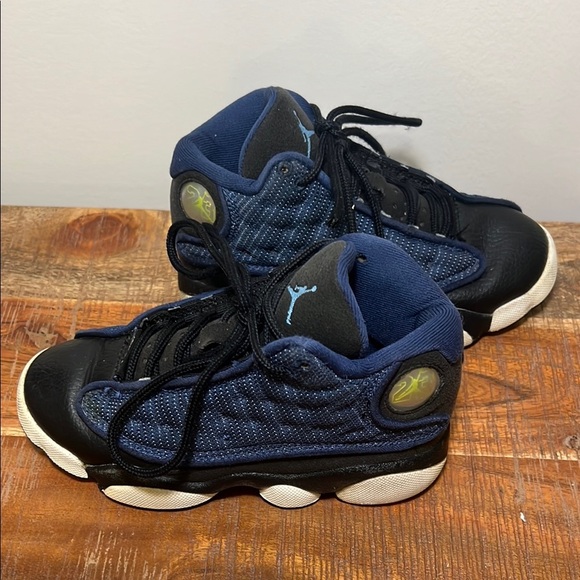 Jordan Other - Air Jordan Blue and Black High-Top Sneakers, Size 12C